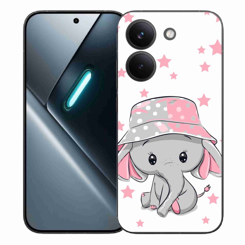 Gelový kryt mmCase na Xiaomi Poco X8 Pro - růžový slon