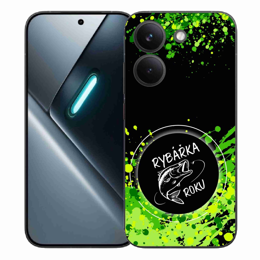 Gelový kryt mmCase na Xiaomi Poco X8 Pro - rybářka roku černé pozadí