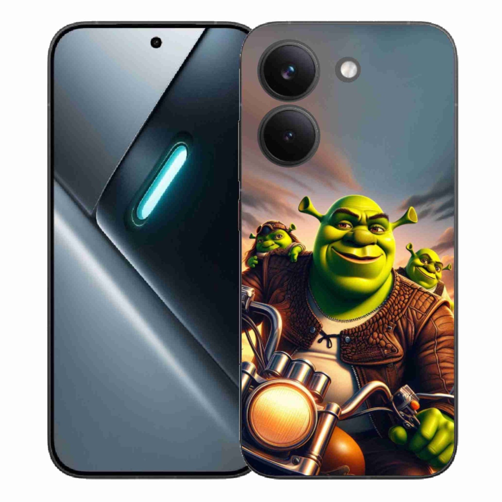 Gelový kryt mmCase na Xiaomi Poco X8 Pro - shrek na motorce