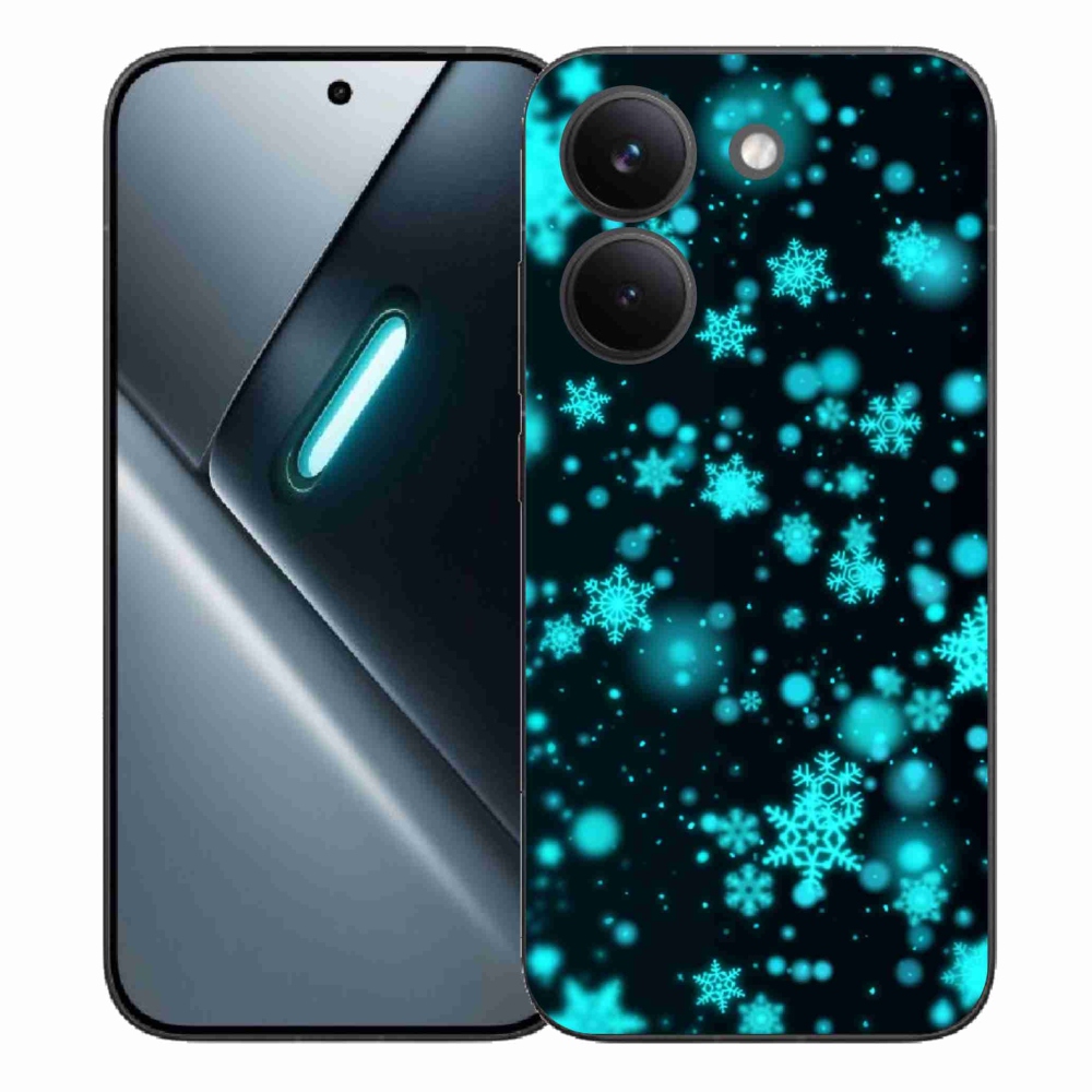 Gelový kryt mmCase na Xiaomi Poco X8 Pro - sněhové vločky 1