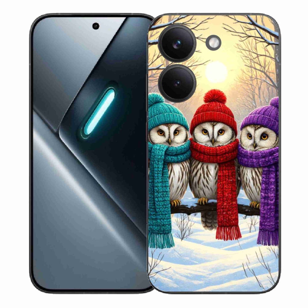 Gelový kryt mmCase na Xiaomi Poco X8 Pro - soví přátelé