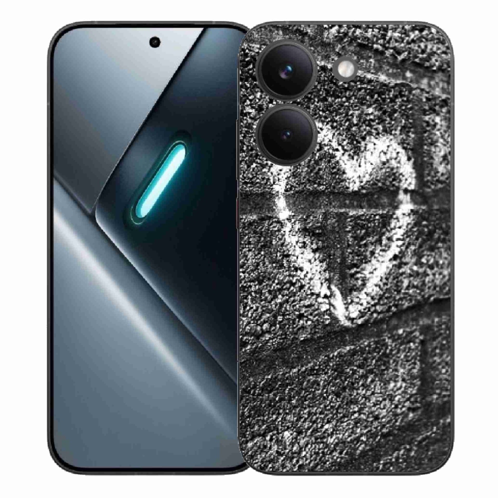 Gelový kryt mmCase na Xiaomi Poco X8 Pro - srdce na zdi