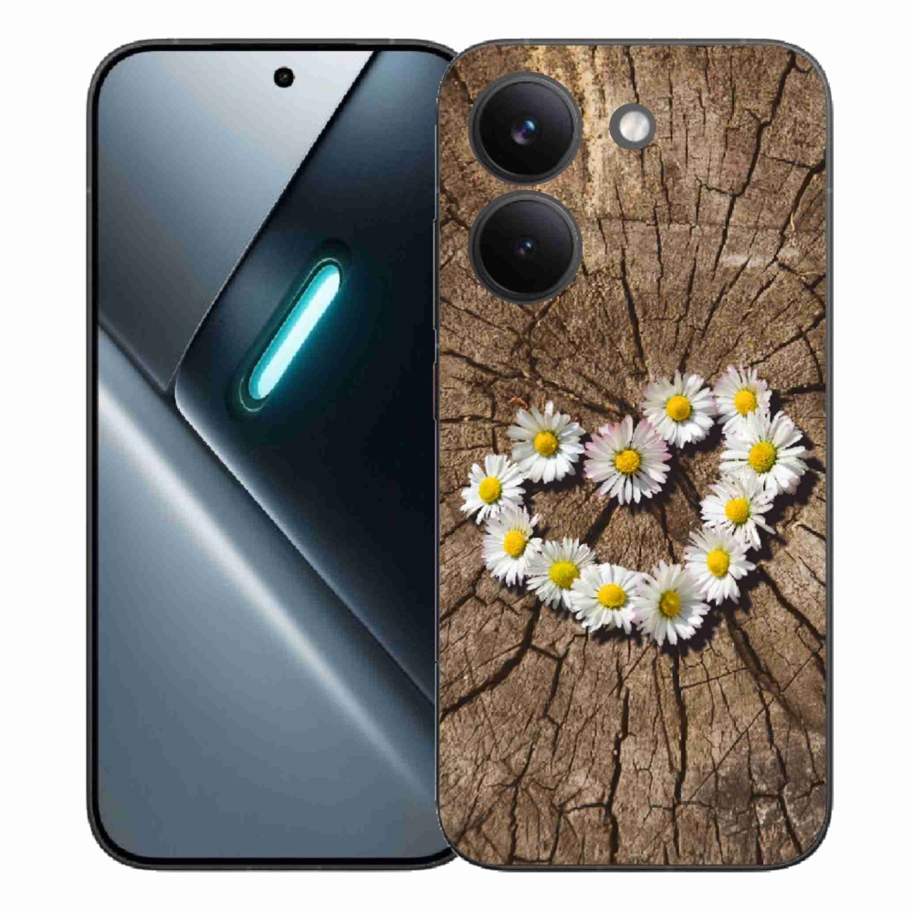 Gelový kryt mmCase na Xiaomi Poco X8 Pro - srdce z kopretin