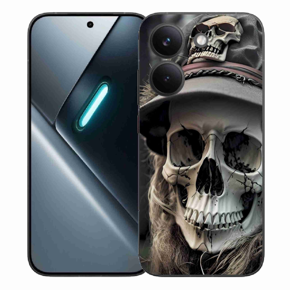 Gelový kryt mmCase na Xiaomi Poco X8 Pro - temná lebka