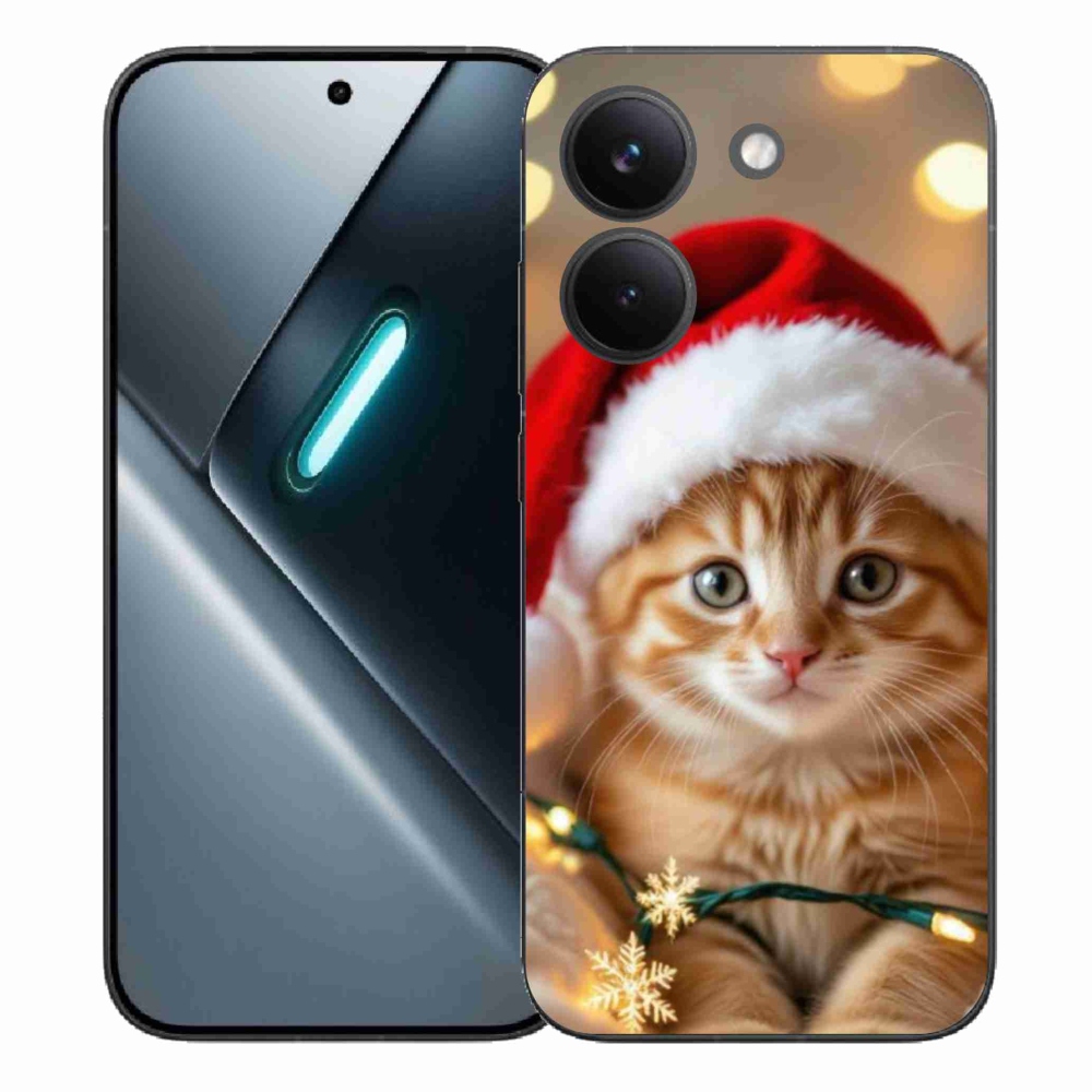 Gelový kryt mmCase na Xiaomi Poco X8 Pro - vánoční kotě