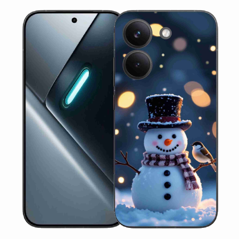 Gelový kryt mmCase na Xiaomi Poco X8 Pro - vánoční sněhulák
