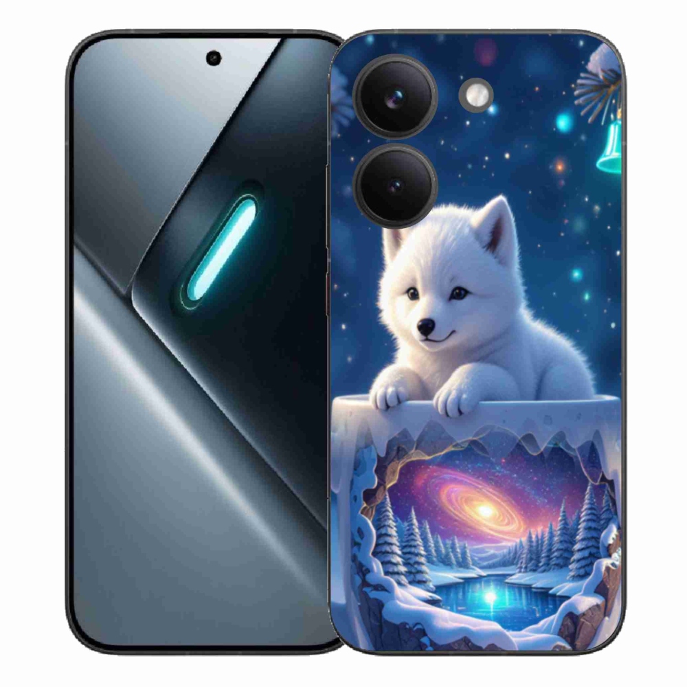 Gelový kryt mmCase na Xiaomi Poco X8 Pro - vánoční štěně