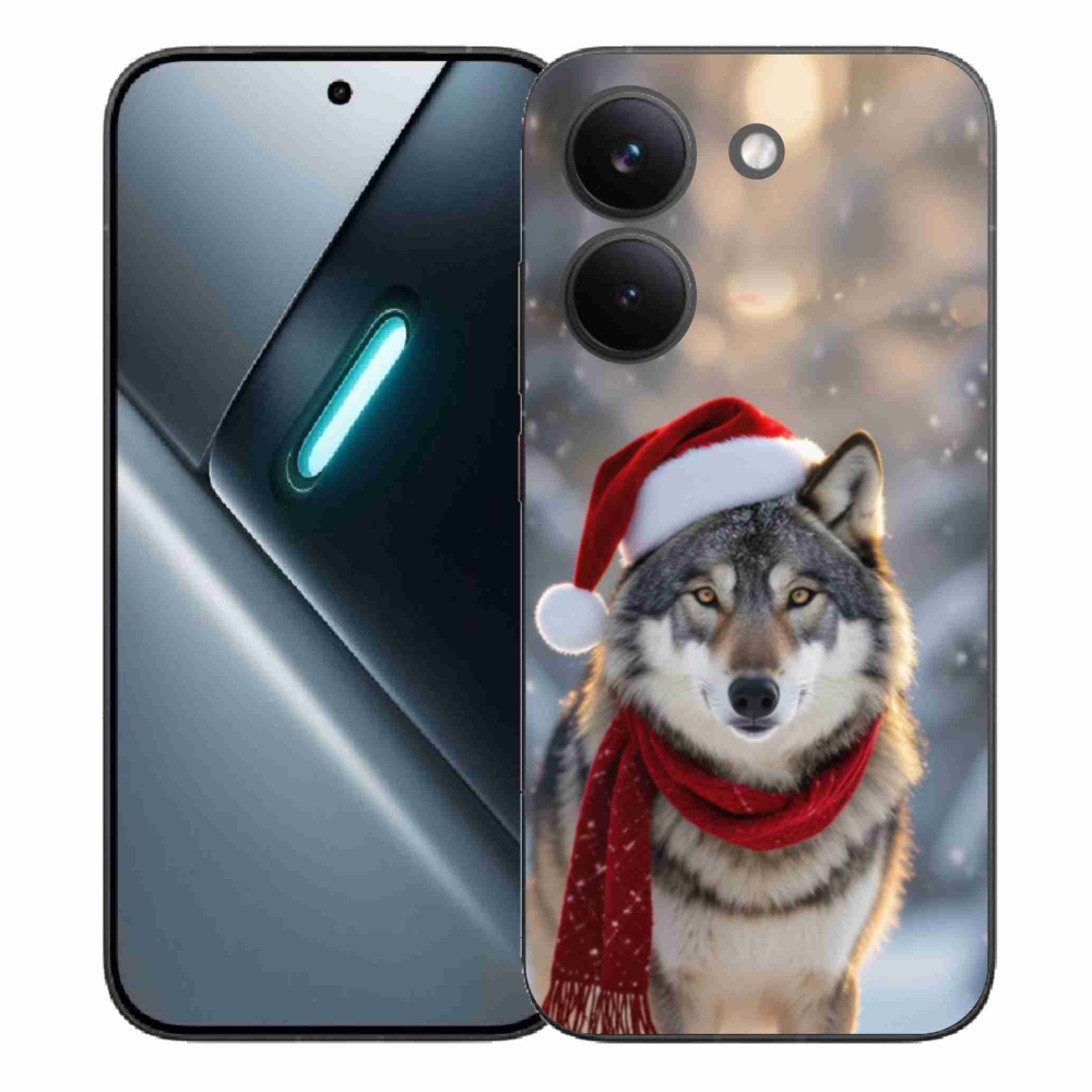 Gelový kryt mmCase na Xiaomi Poco X8 Pro - vánoční vlk