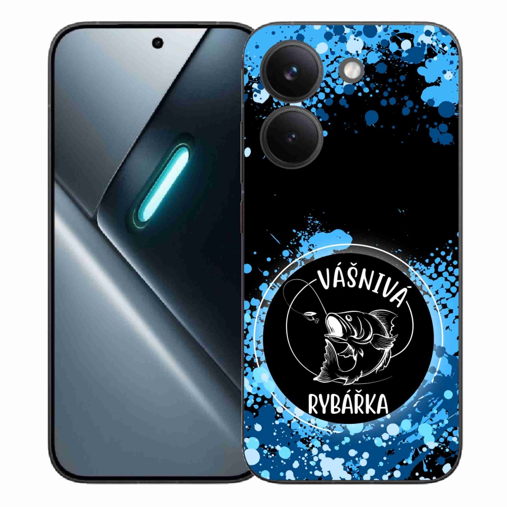 Gelový kryt mmCase na Xiaomi Poco X8 Pro - vášnivá rybářka černé pozadí