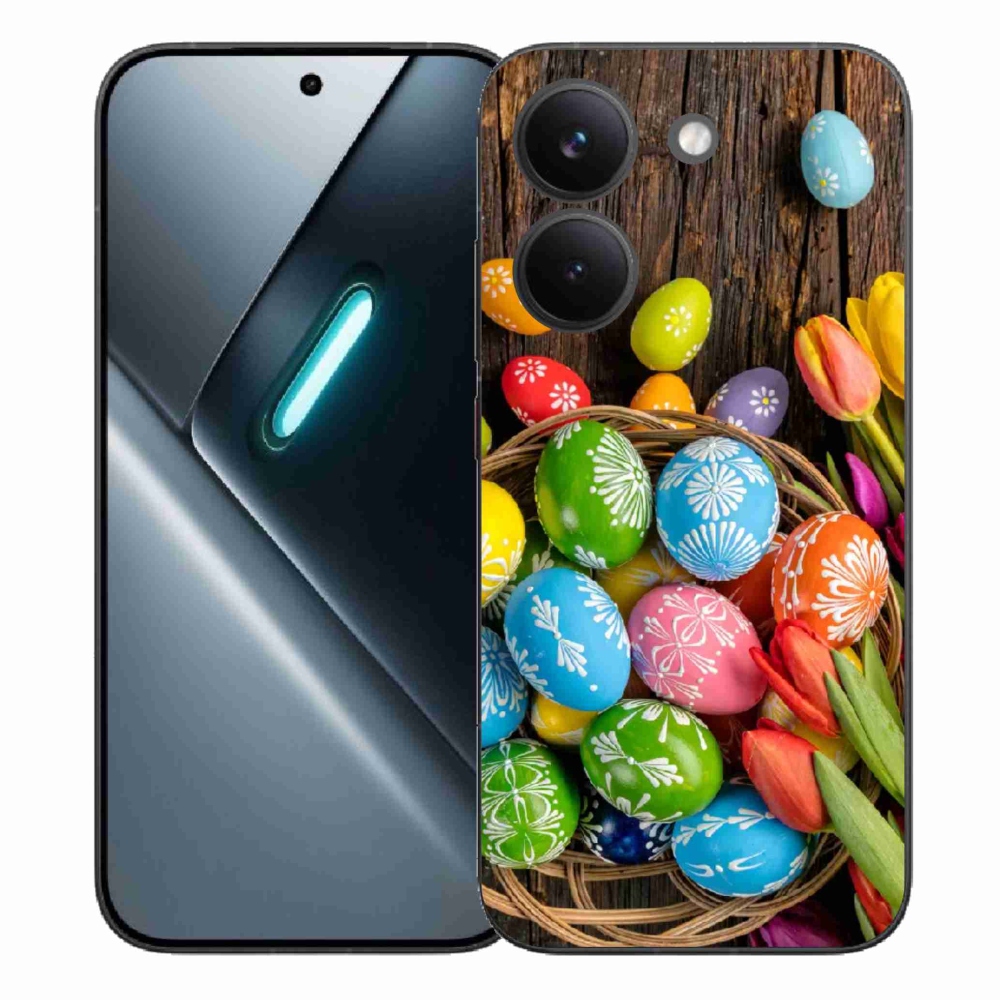 Gelový kryt mmCase na Xiaomi Poco X8 Pro - velikonoční vajíčka