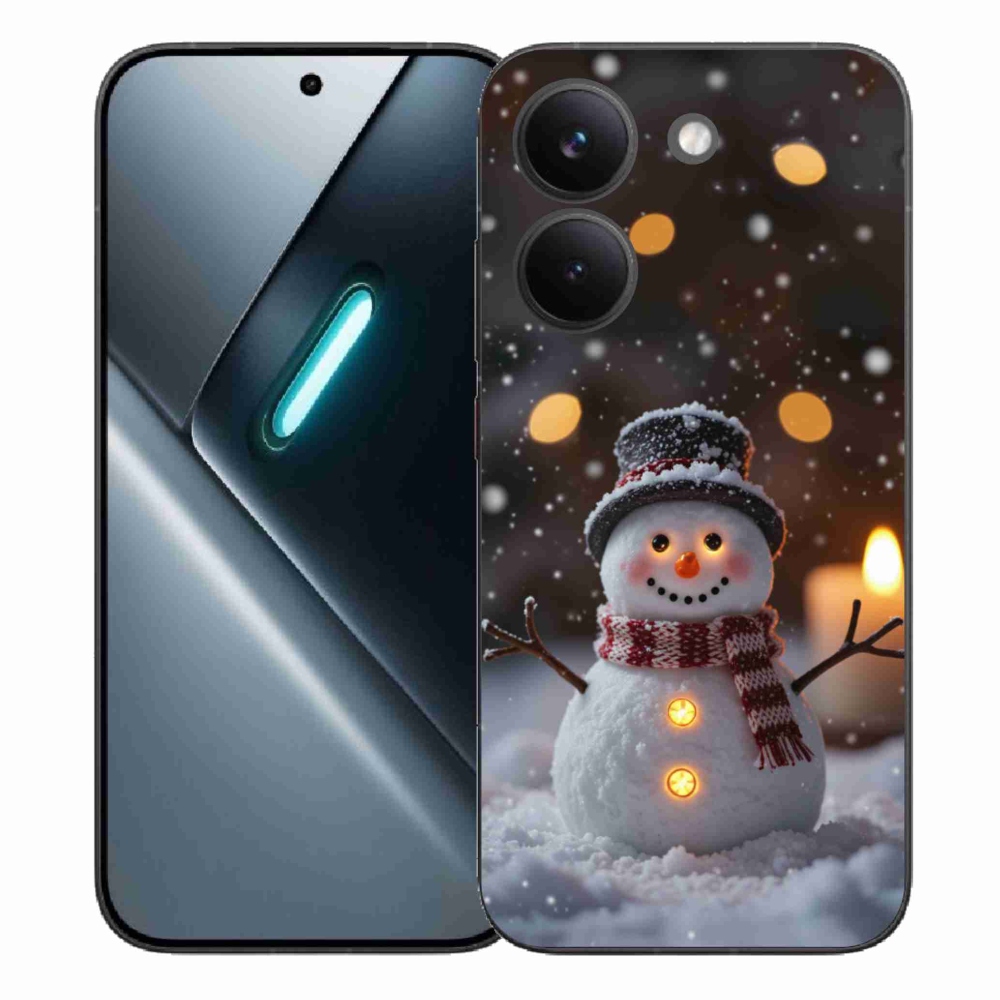 Gelový kryt mmCase na Xiaomi Poco X8 Pro - veselý sněhulák
