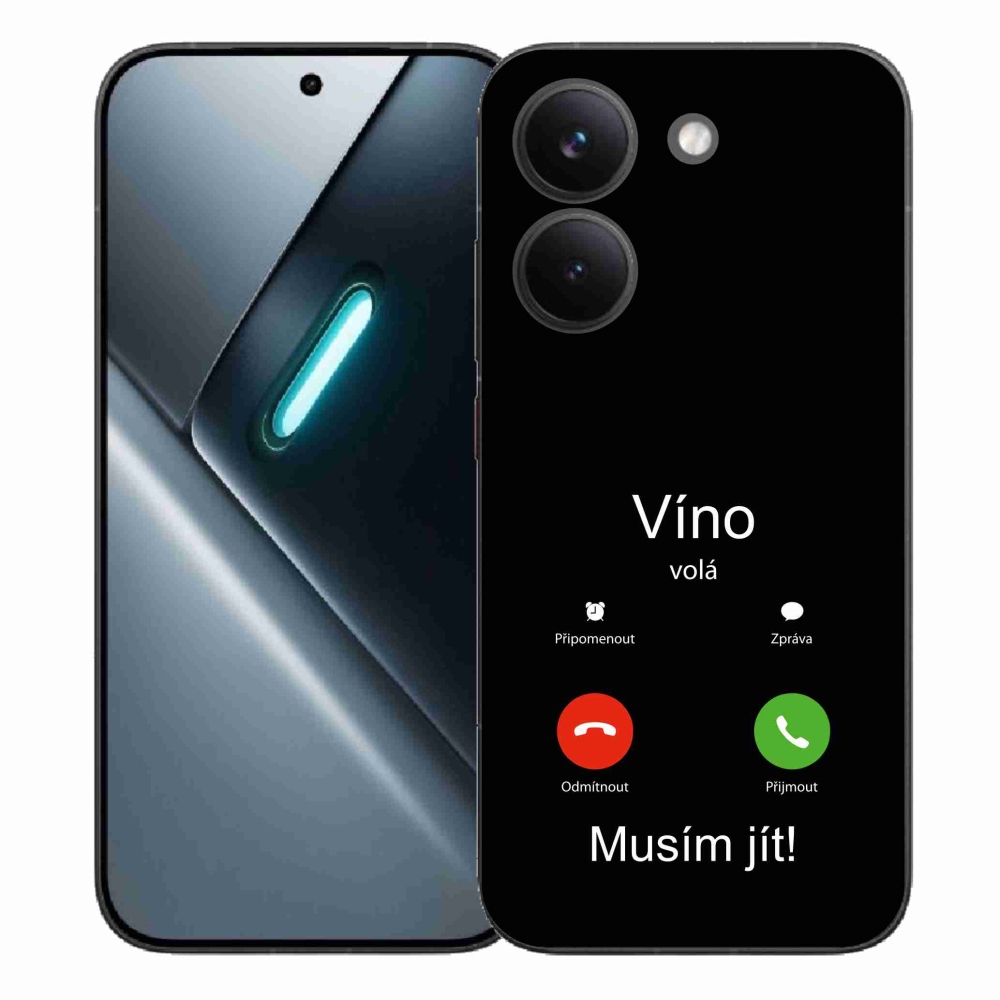 Gelový kryt mmCase na Xiaomi Poco X8 Pro - víno volá černé pozadí