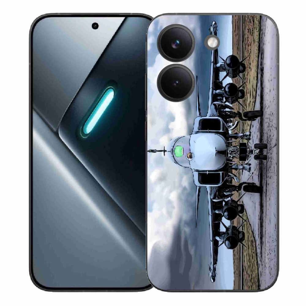 Gelový kryt mmCase na Xiaomi Poco X8 Pro - vojenské letadlo