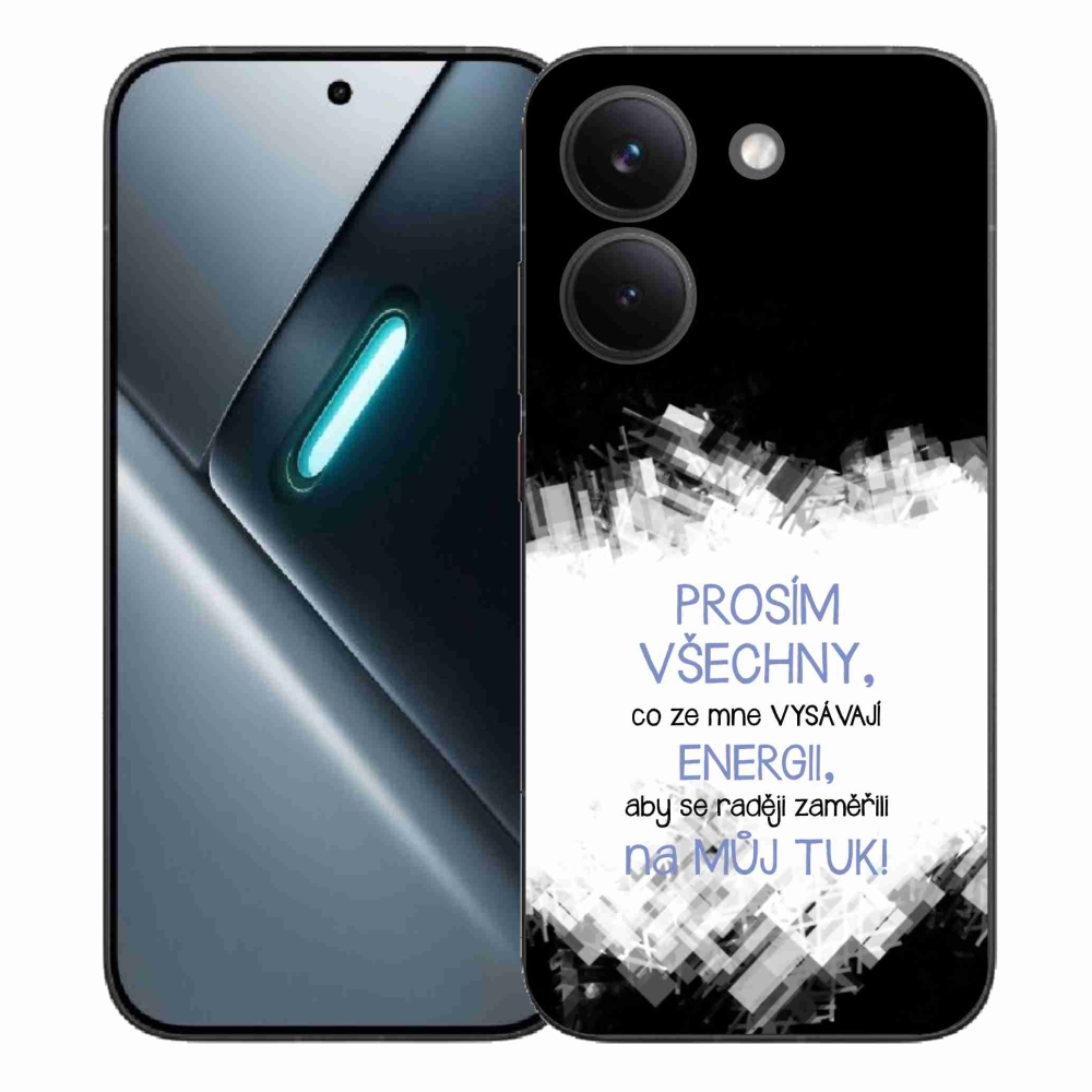 Gelový kryt mmCase na Xiaomi Poco X8 Pro - vtipný text 1 modrý