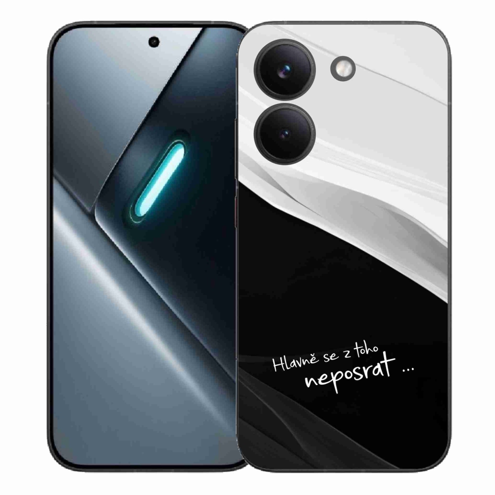 Gelový kryt mmCase na Xiaomi Poco X8 Pro - vtipný text 13 černobílé pozadí