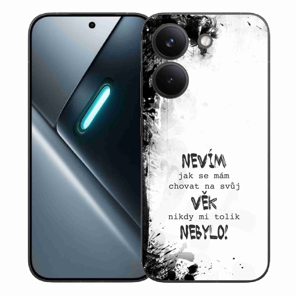 Gelový kryt mmCase na Xiaomi Poco X8 Pro - vtipný text 14 bílé pozadí