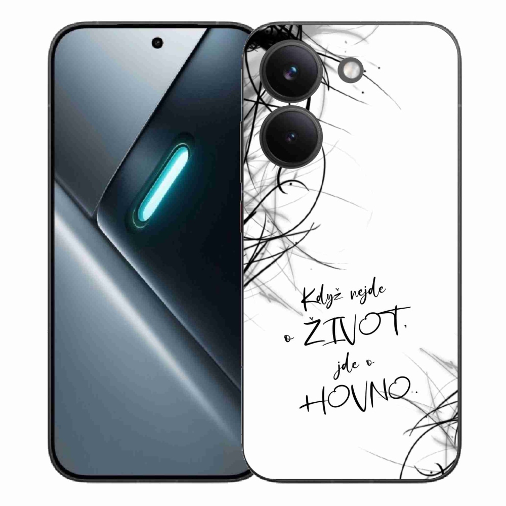 Gelový kryt mmCase na Xiaomi Poco X8 Pro - vtipný text 16 bílé pozadí