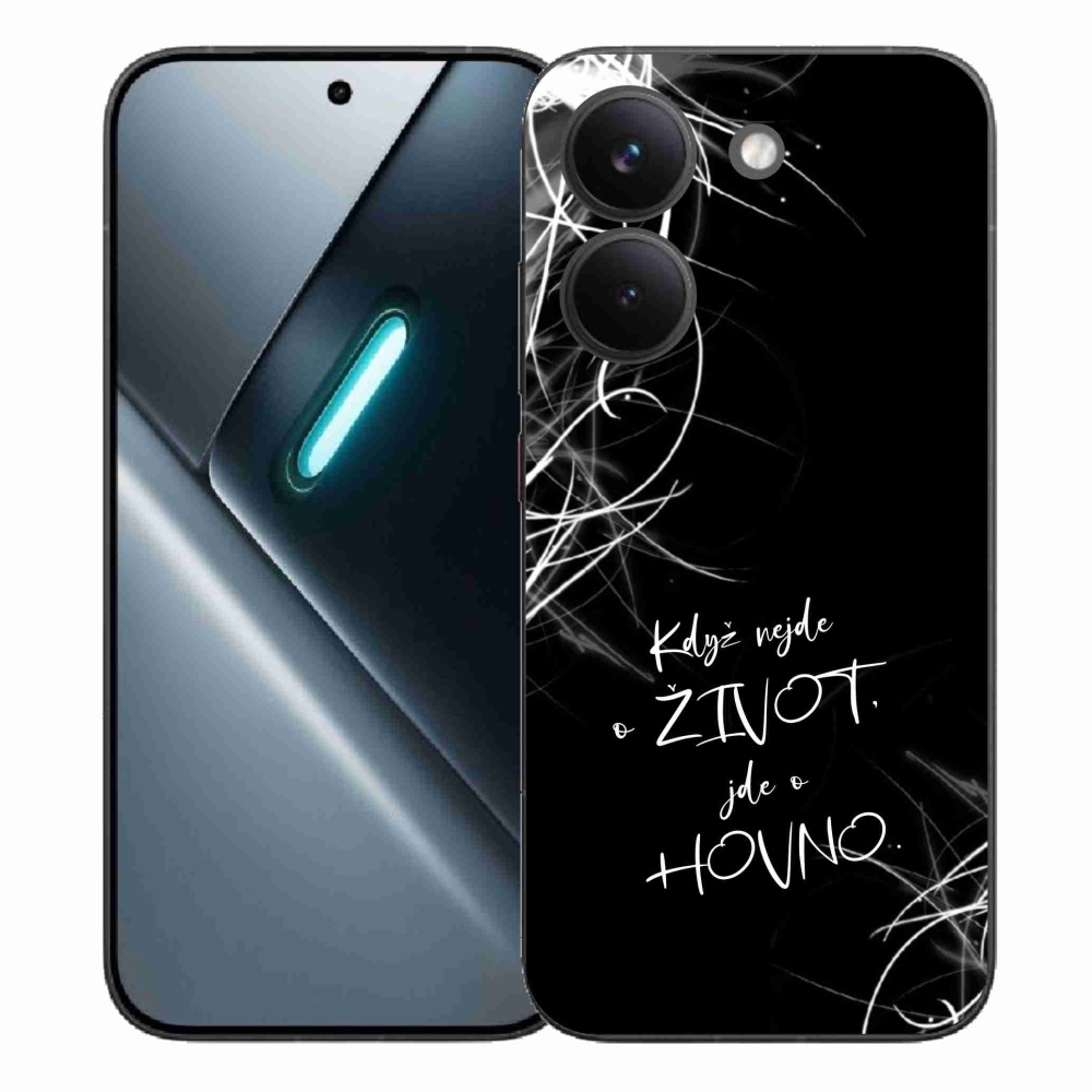 Gelový kryt mmCase na Xiaomi Poco X8 Pro - vtipný text 16 černé pozadí