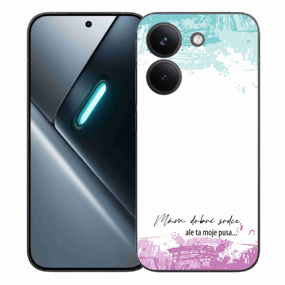 Gelový kryt mmCase na Xiaomi Poco X8 Pro - vtipný text 3 bílé pozadí