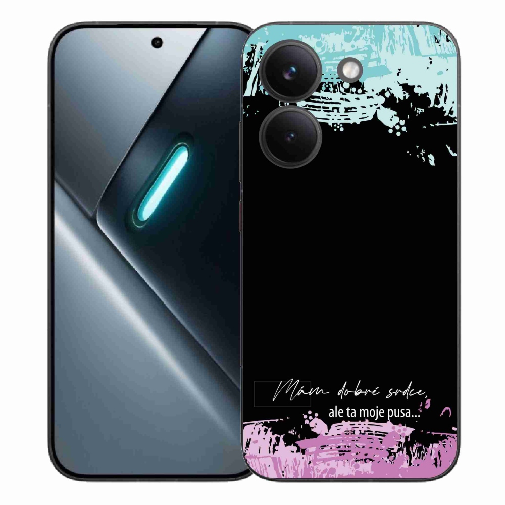 Gelový kryt mmCase na Xiaomi Poco X8 Pro - vtipný text 3 černé pozadí