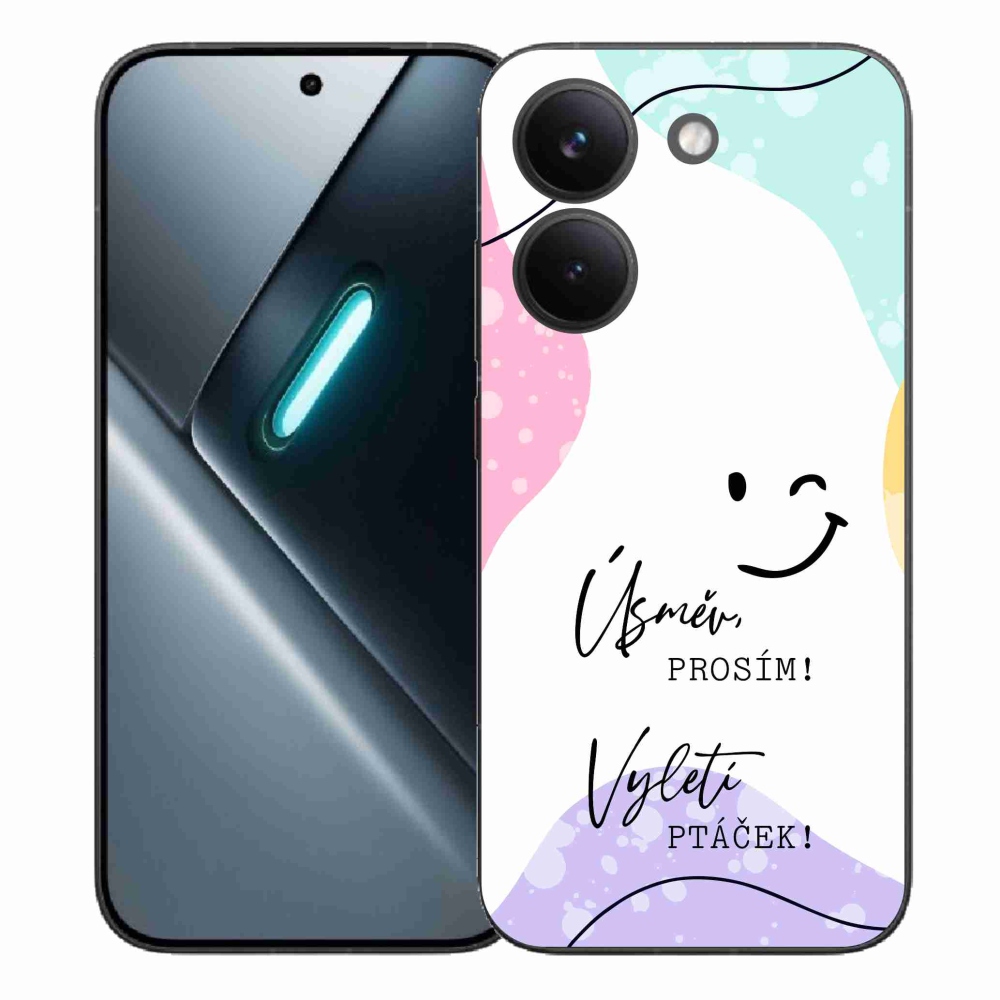 Gelový kryt mmCase na Xiaomi Poco X8 Pro - vtipný text 4 bílé pozadí