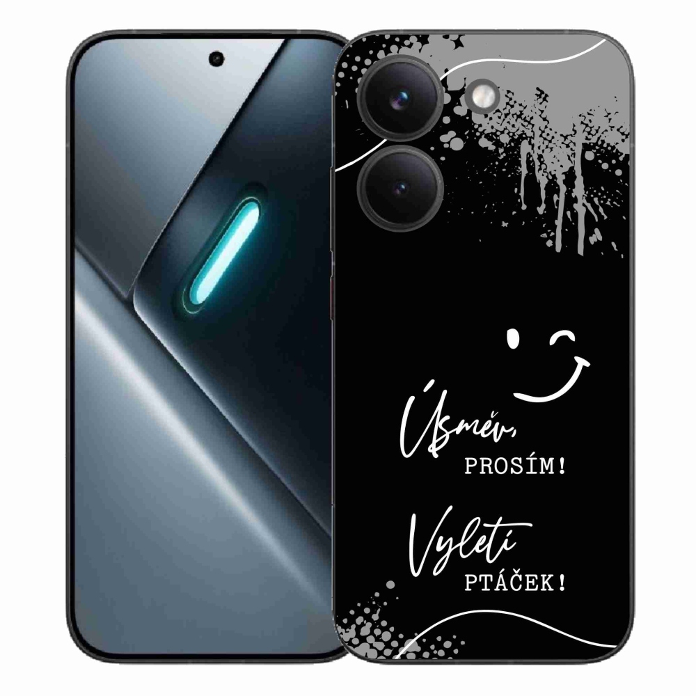 Gelový kryt mmCase na Xiaomi Poco X8 Pro - vtipný text 4 černé pozadí