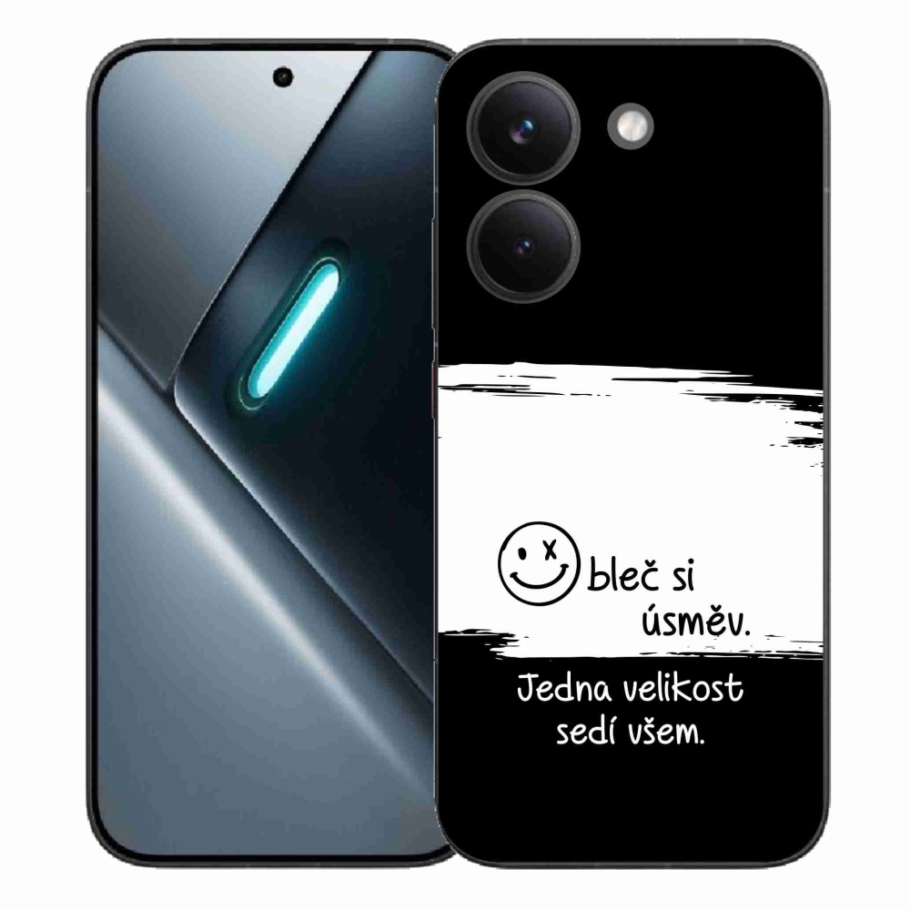 Gelový kryt mmCase na Xiaomi Poco X8 Pro - vtipný text 8 bíločerné pozadí