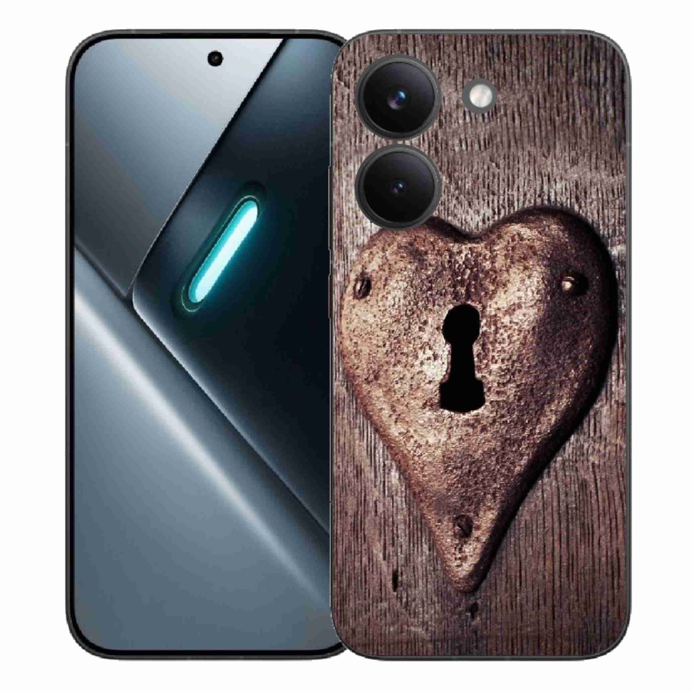 Gelový kryt mmCase na Xiaomi Poco X8 Pro - zámek ve tvaru srdce