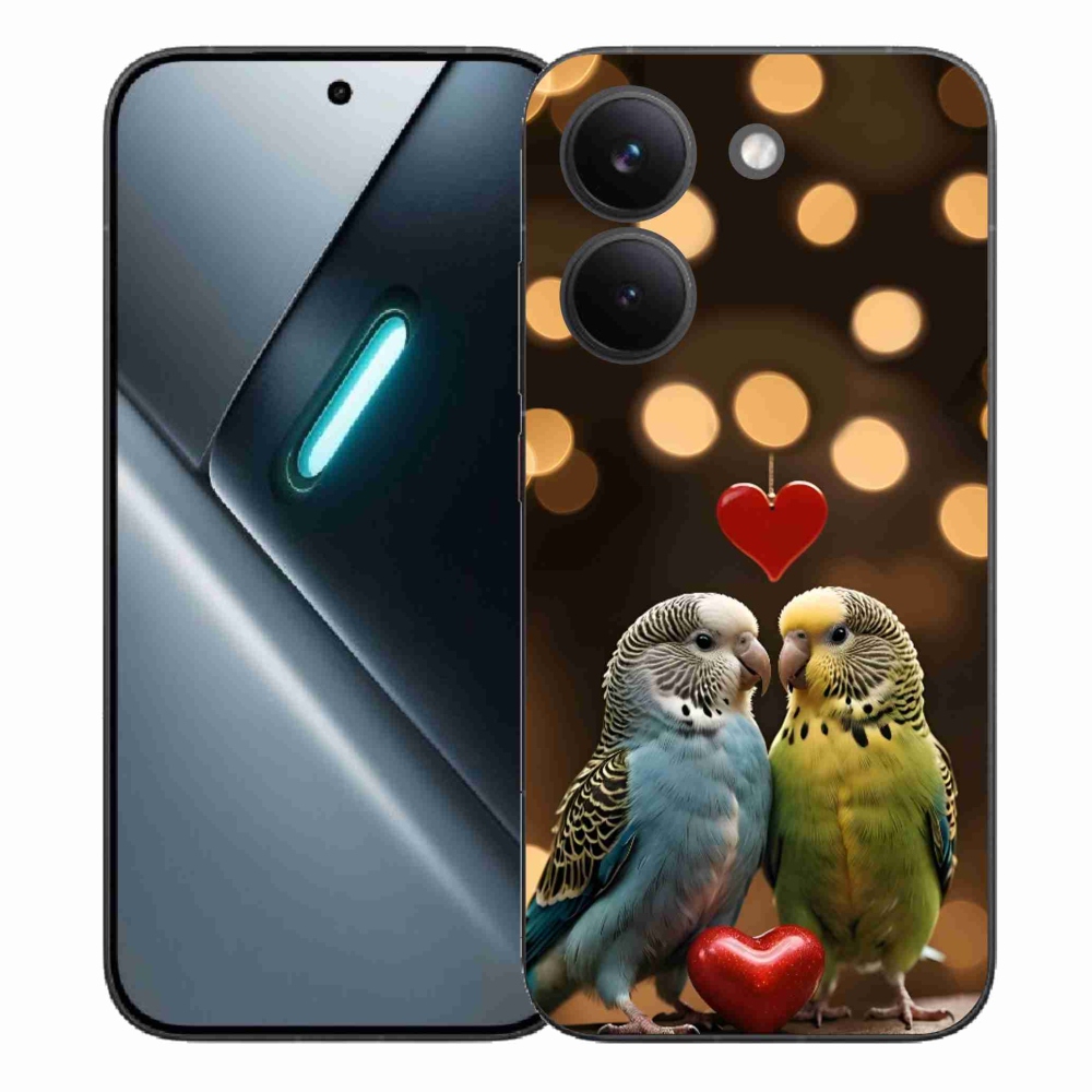 Gelový kryt mmCase na Xiaomi Poco X8 Pro - zamilovaní papoušci
