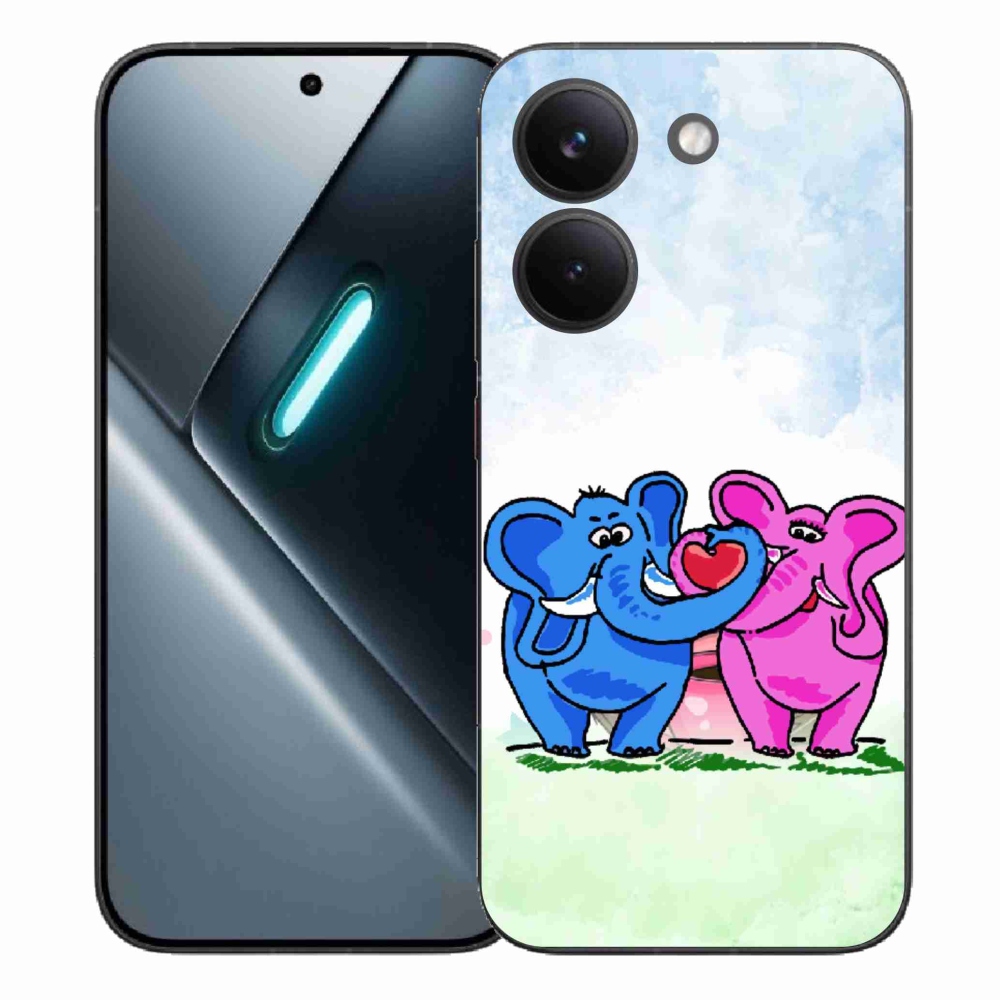 Gelový kryt mmCase na Xiaomi Poco X8 Pro - zamilovaní sloni