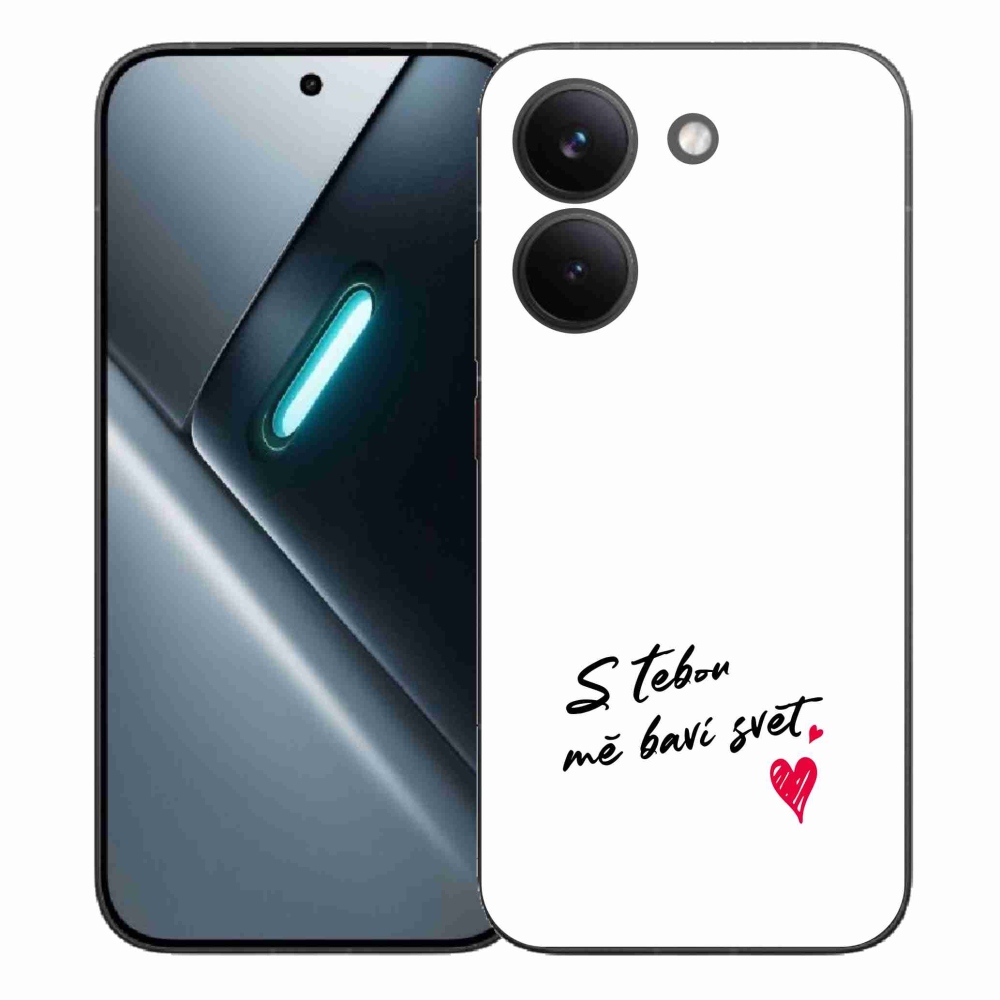 Gelový kryt mmCase na Xiaomi Poco X8 Pro - zamilovaný text 1 bílé pozadí