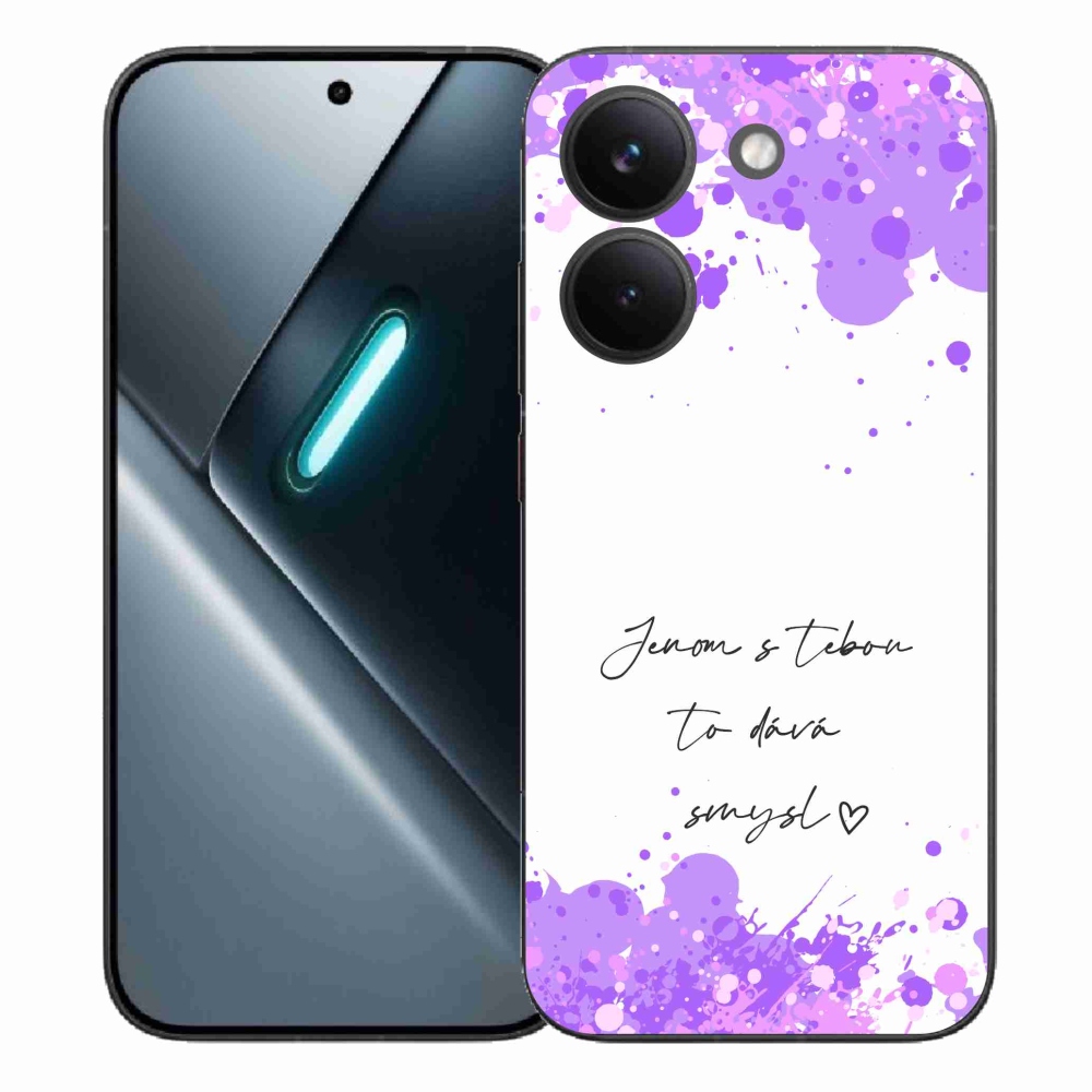 Gelový kryt mmCase na Xiaomi Poco X8 Pro - zamilovaný text bílé pozadí