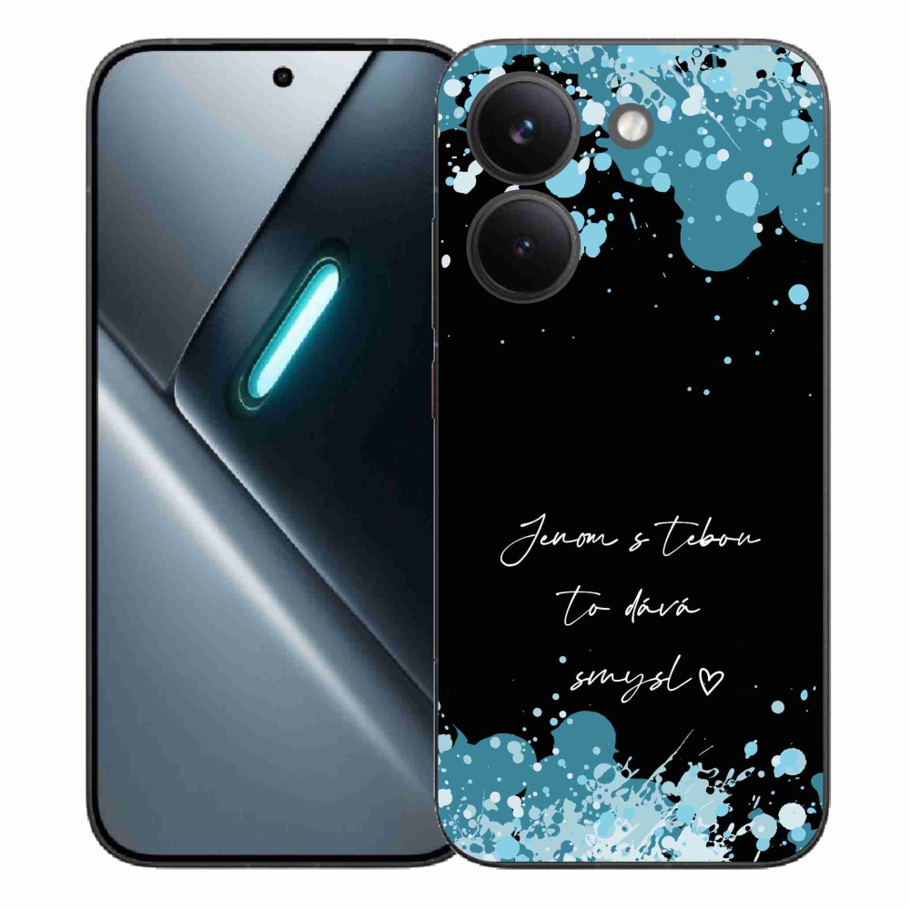 Gelový kryt mmCase na Xiaomi Poco X8 Pro - zamilovaný text černé pozadí