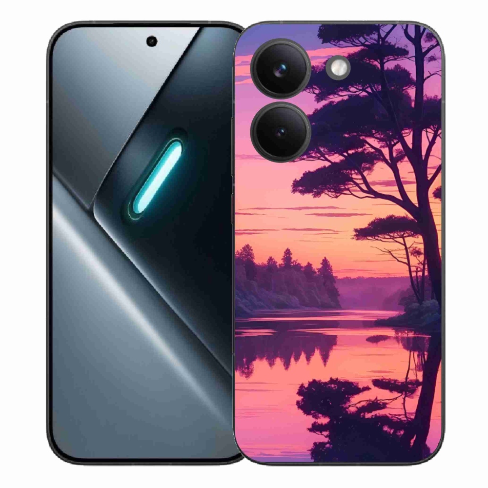 Gelový kryt mmCase na Xiaomi Poco X8 Pro - západ slunce nad jezerem