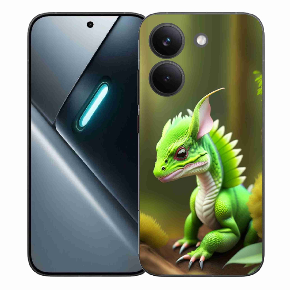 Gelový kryt mmCase na Xiaomi Poco X8 Pro - zelený dráček