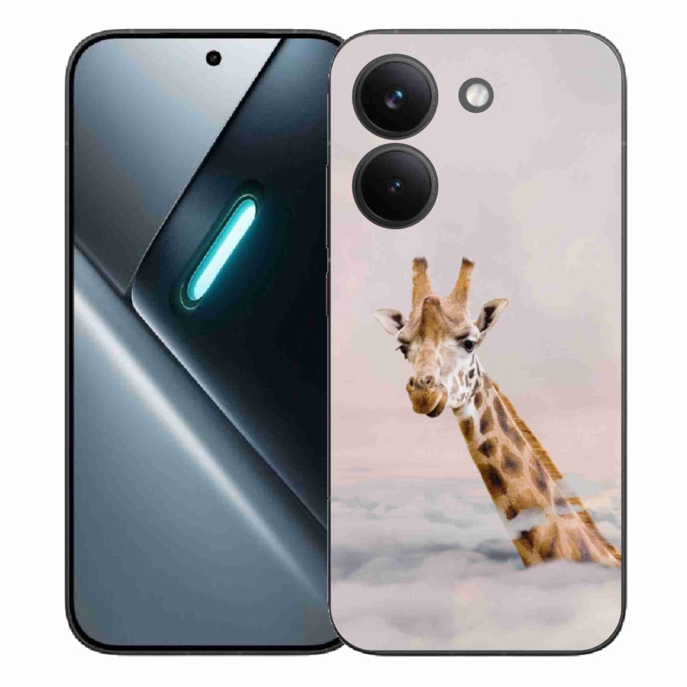 Gelový kryt mmCase na Xiaomi Poco X8 Pro - žirafa v oblacích