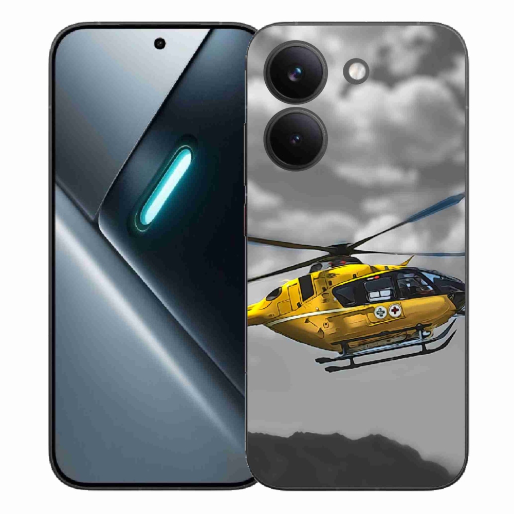 Gelový kryt mmCase na Xiaomi Poco X8 Pro - žlutá helikoptéra