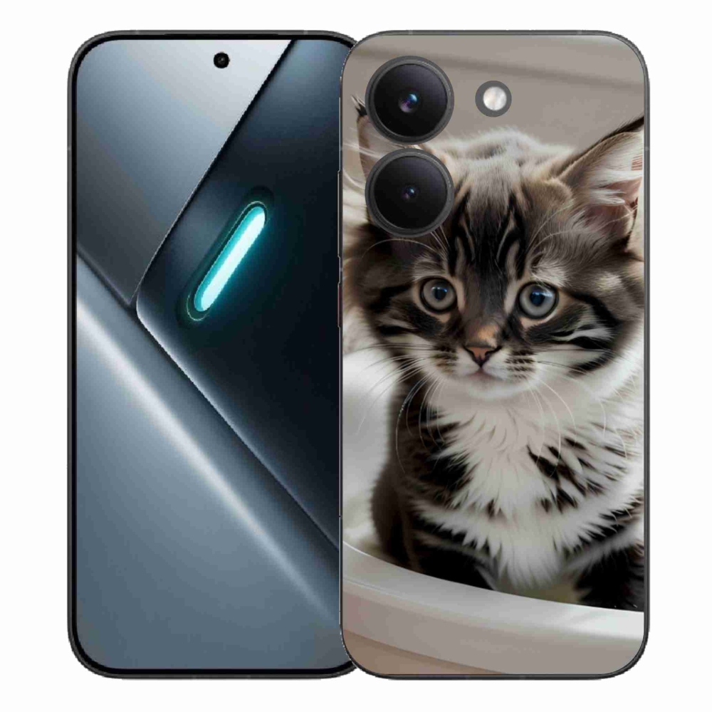 Gelový kryt mmCase na Xiaomi Poco X8 Pro - zvědavé kotě