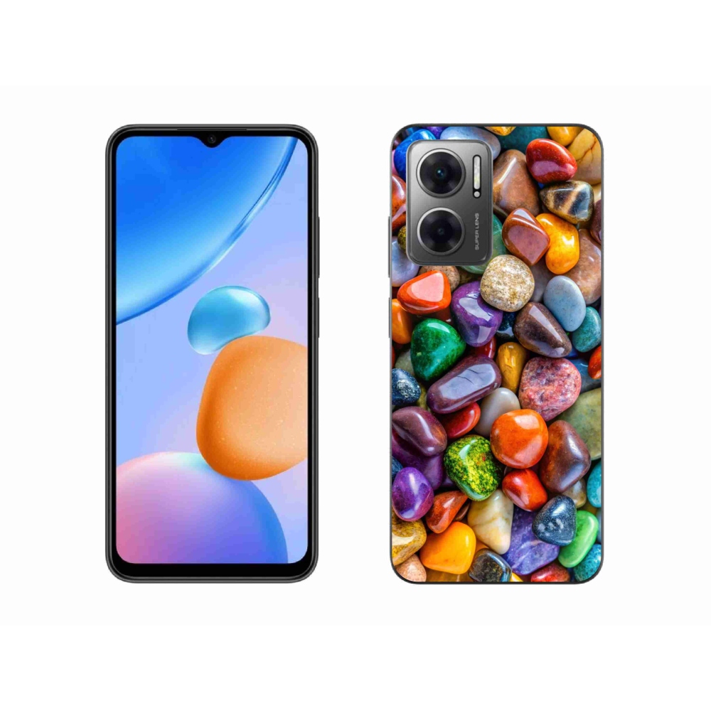 Gelový kryt mmCase na Xiaomi Redmi 10 5G - barevné kamínky