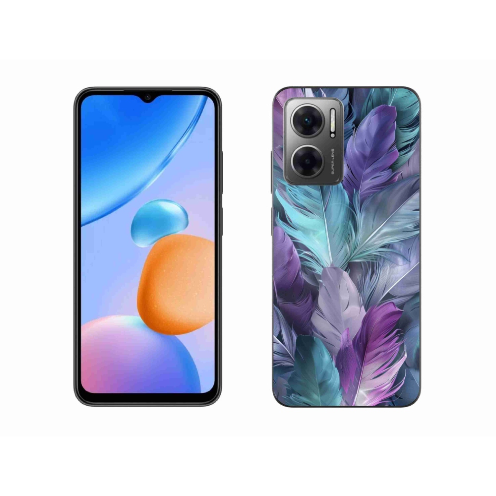 Gelový kryt mmCase na Xiaomi Redmi 10 5G - barevné peří 2