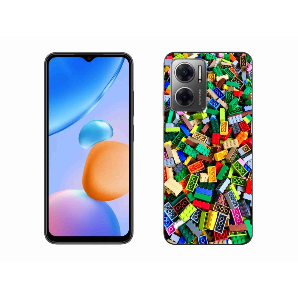 Gelový kryt mmCase na Xiaomi Redmi 10 5G - barevné stavební kostky