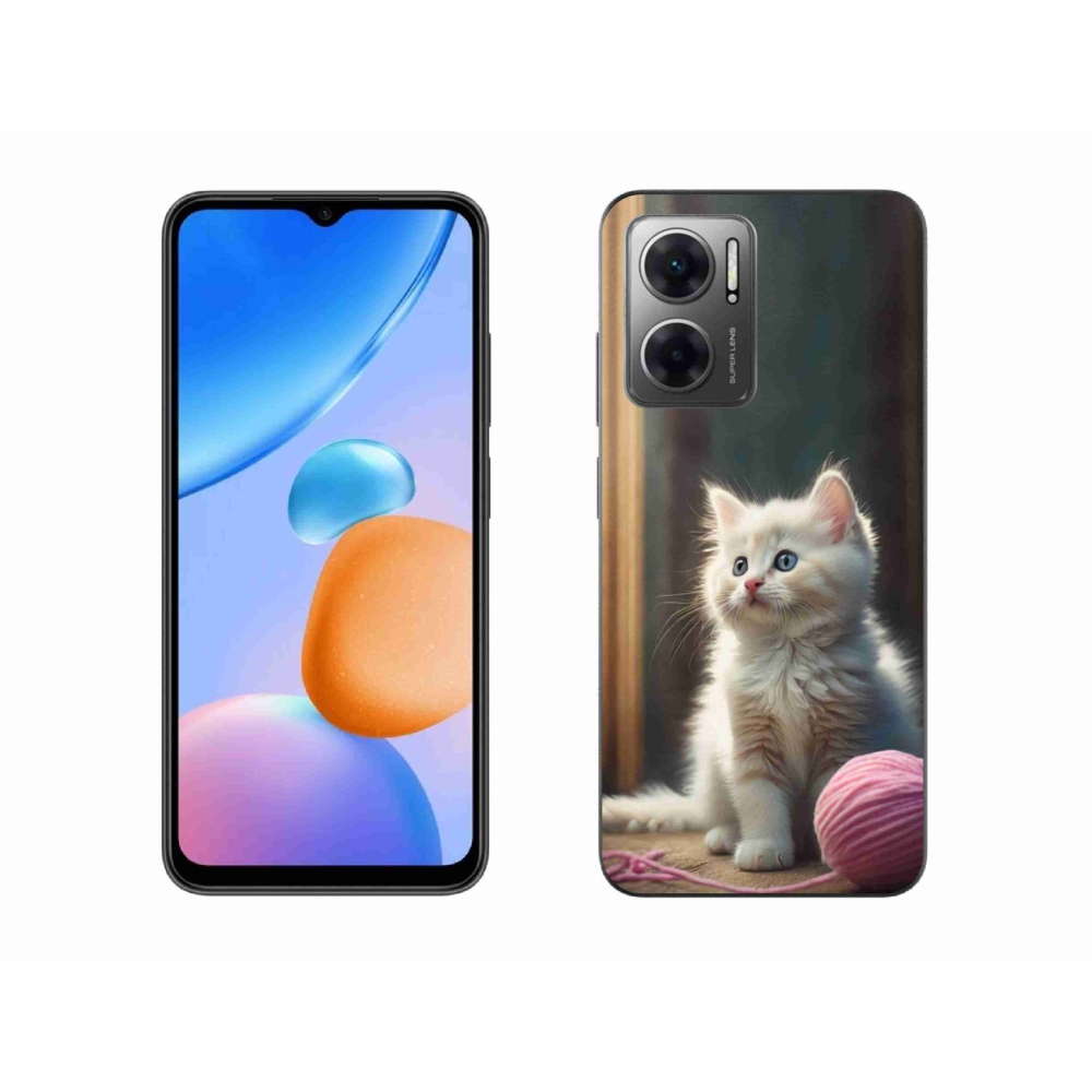 Gelový kryt mmCase na Xiaomi Redmi 10 5G - bílé kotě 2