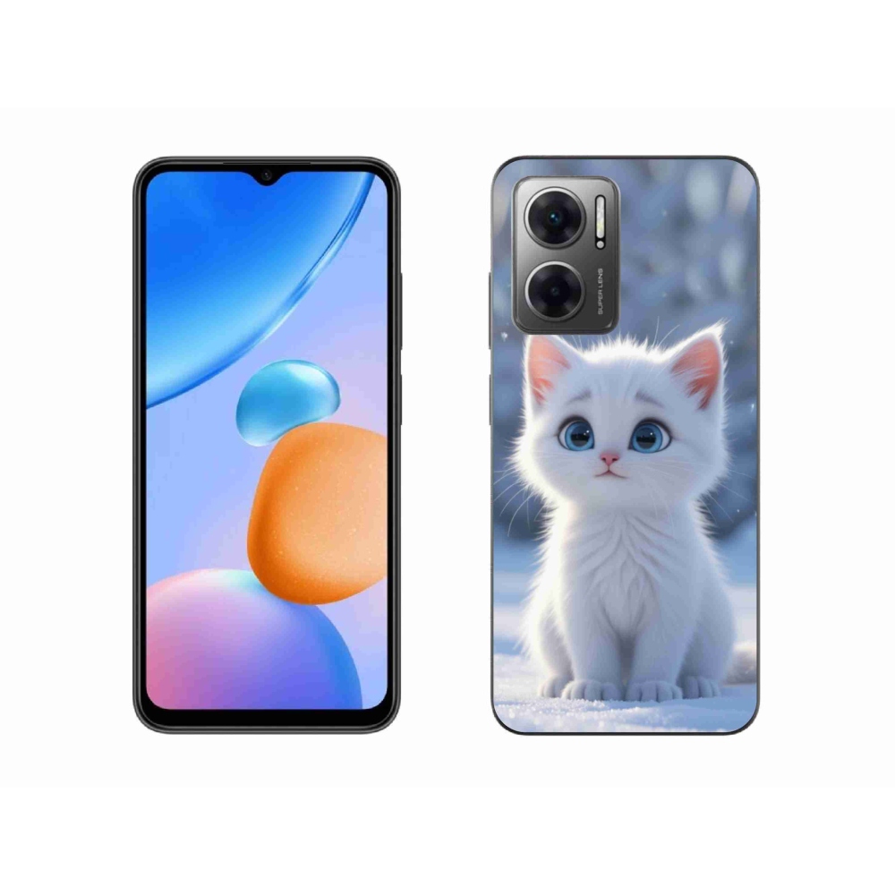 Gelový kryt mmCase na Xiaomi Redmi 10 5G - bílé kotě 3