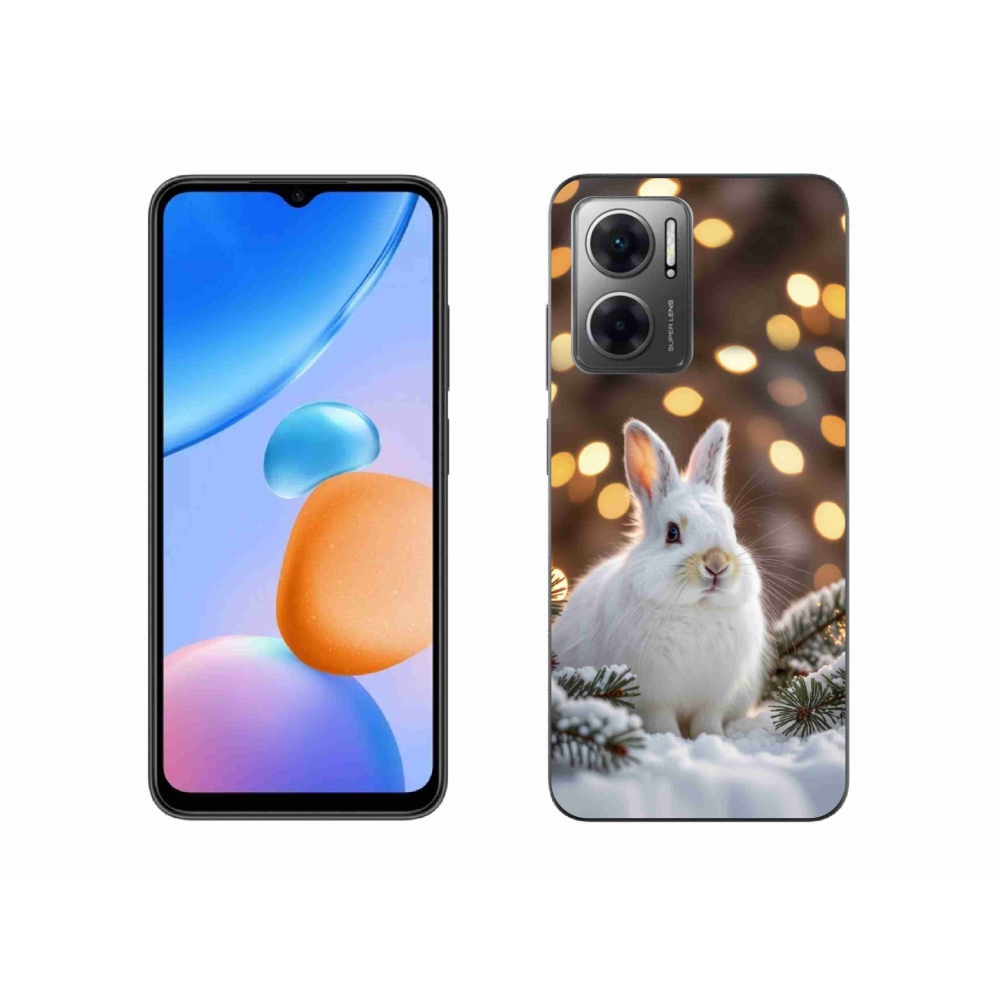 Gelový kryt mmCase na Xiaomi Redmi 10 5G - bílý zajíc