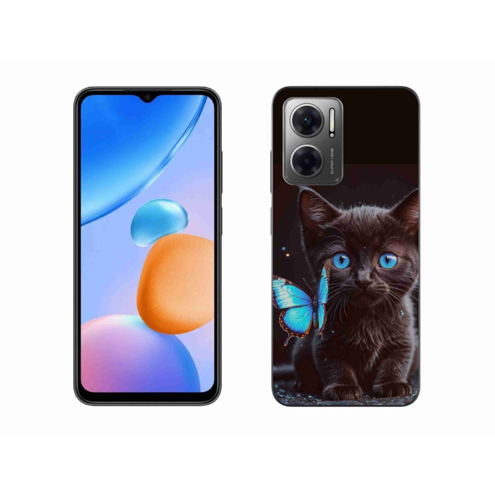 Gelový kryt mmCase na Xiaomi Redmi 10 5G - černé kotě 3