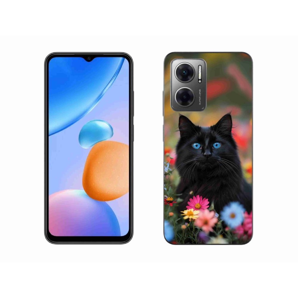 Gelový kryt mmCase na Xiaomi Redmi 10 5G - černé kotě 4