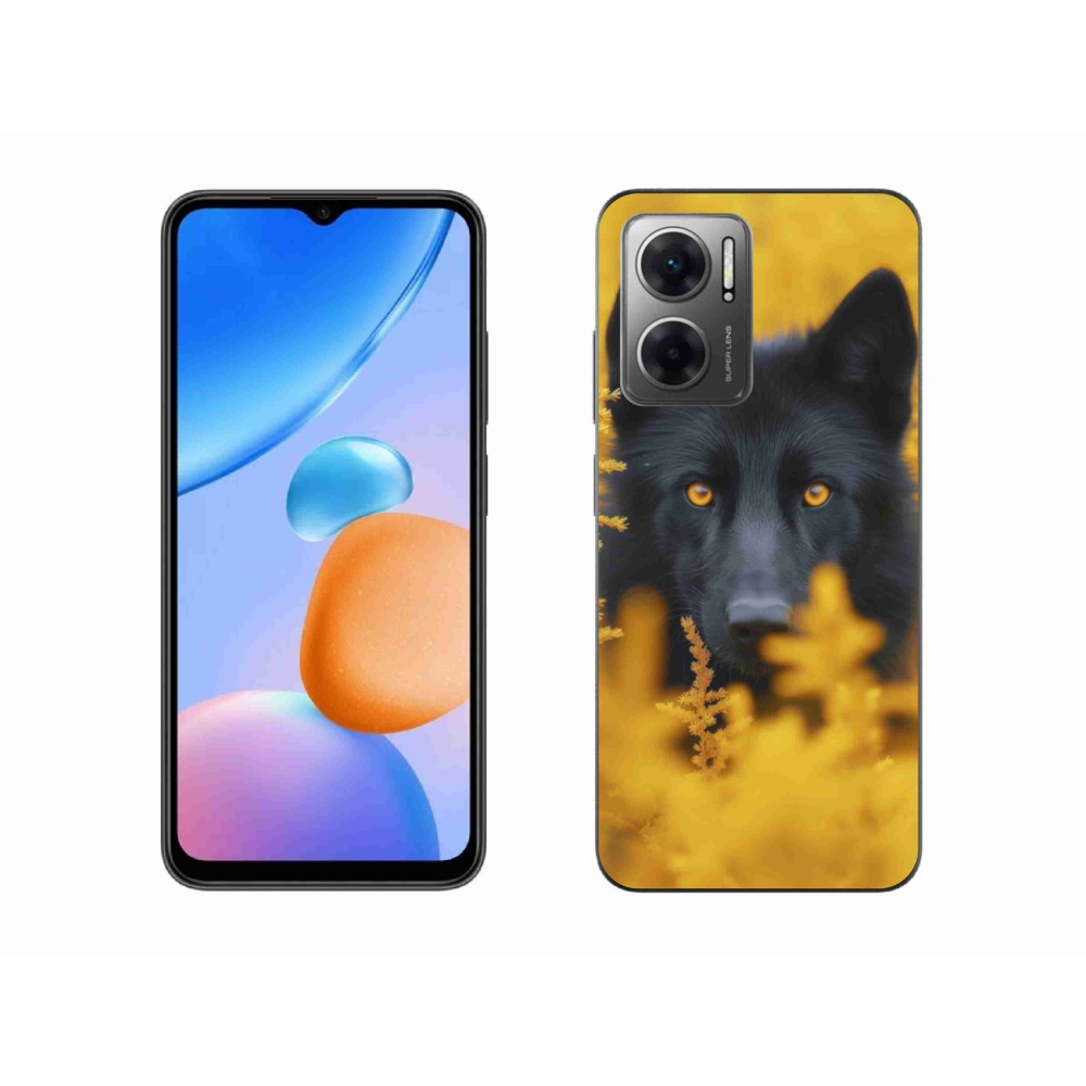 Gelový kryt mmCase na Xiaomi Redmi 10 5G - černý vlk 2