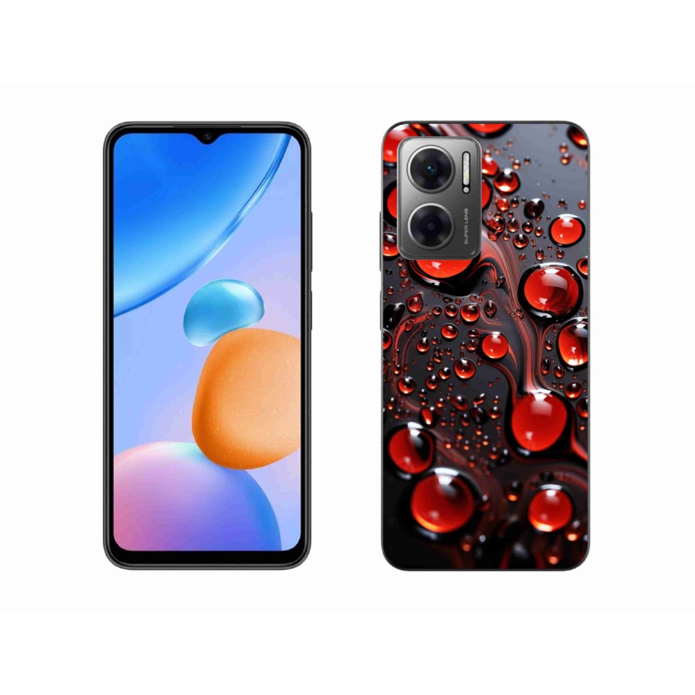 Gelový kryt mmCase na Xiaomi Redmi 10 5G - červené kapky 2