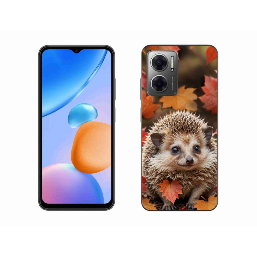 Gelový kryt mmCase na Xiaomi Redmi 10 5G - ježek v listí
