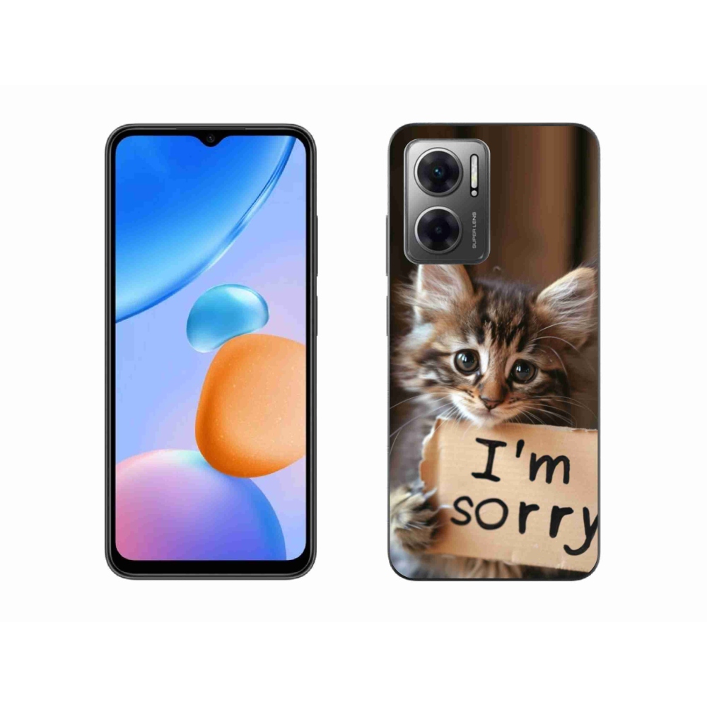 Gelový kryt mmCase na Xiaomi Redmi 10 5G - kočíčí omluva